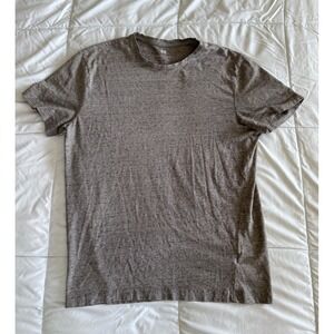 H&M Gray T-Shirt Short-sleeve Cotton Heathered Casual Slim Fit Crew Medium EUC